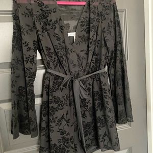 Black Sheer Romper with long Sleeves